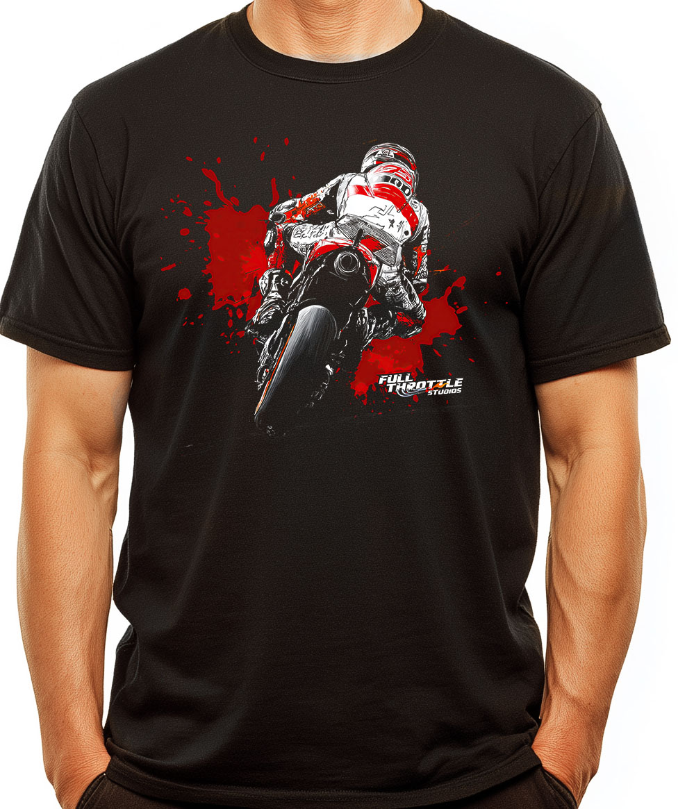 Superbike Red/Black
Splatter Tee